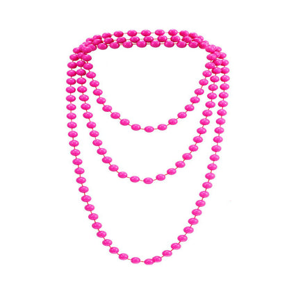 Women's Neon Color Pearl Party Dress Up Accessories String Necklaces