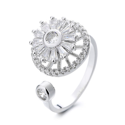 Female Rotating Clover Niche Opening Adjustable Rings