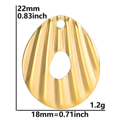 Colorful Vacuum Plating Stainless Steel Geometric Spacer Pendants