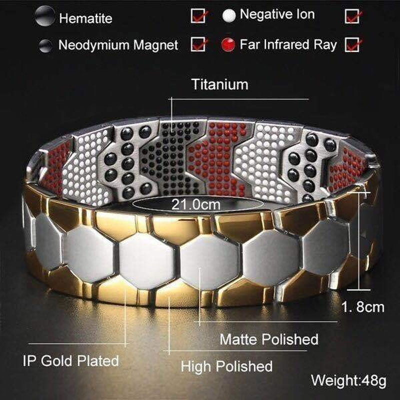 Men's Versatile Casual Brocade Detachable Hexagonal Bracelets