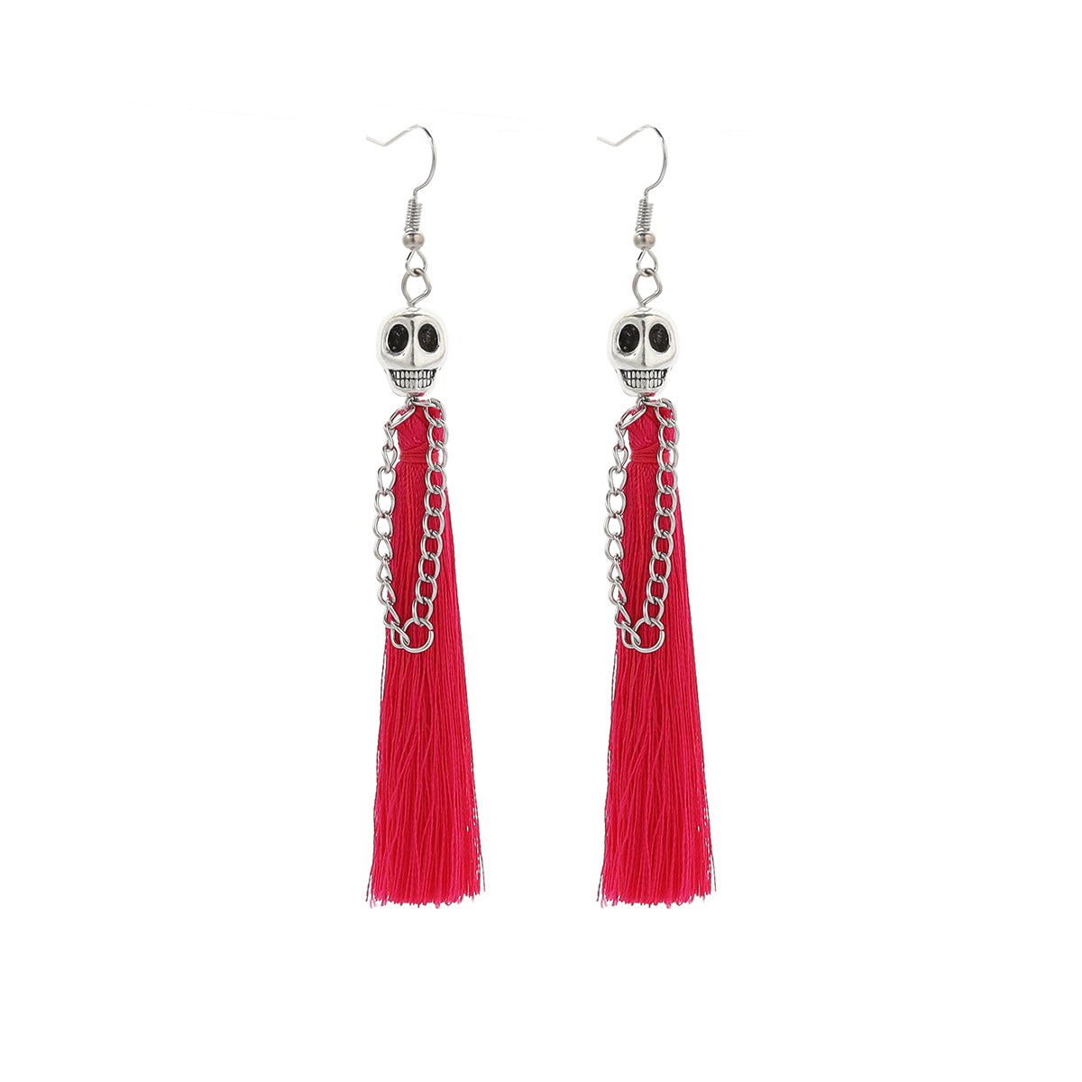 Accessories Punk Skull Tassel Fashion Retro Earrings