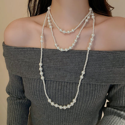 Pearl Tassel Fashion Sweater Chain Temperamental Necklaces