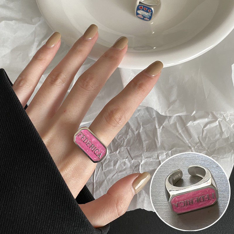 Offer Open Female Retro Fashion Twin Rings