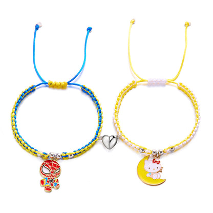 Cartoon Heart-shaped Magnetic Fashion Couple Hand Bracelets