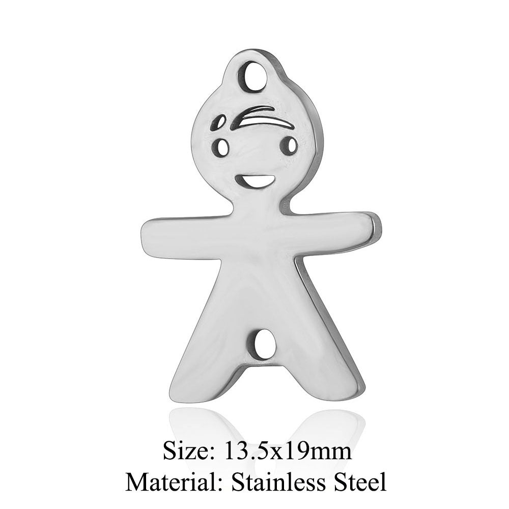 Boy Jewelry Titanium Steel Family Ornament Pendants