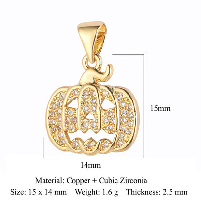 Wings Tower Copper Zircon Shell Pin Pendants