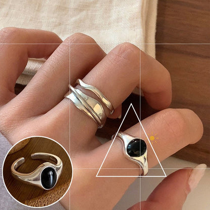 Offer Open Female Retro Fashion Twin Rings