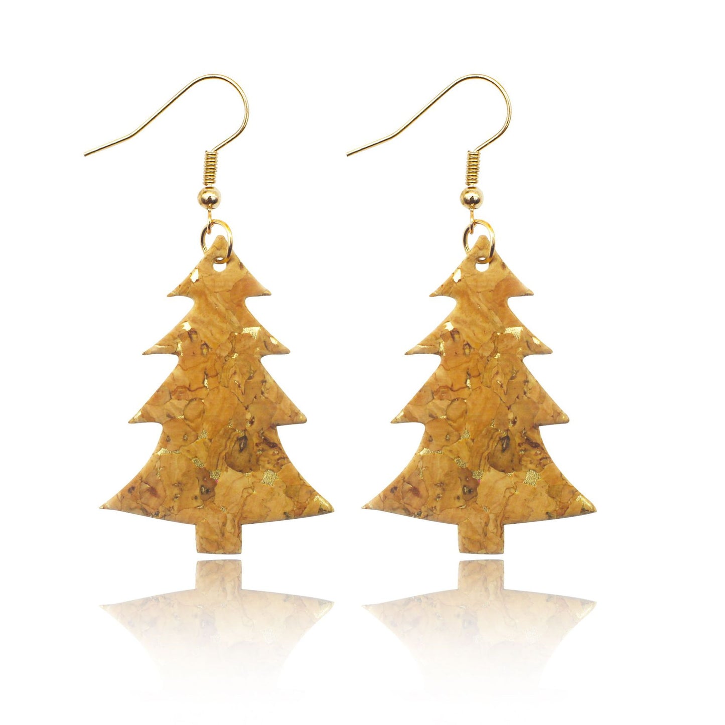 Christmas Sequins Particles Glitter Great Tree Earrings