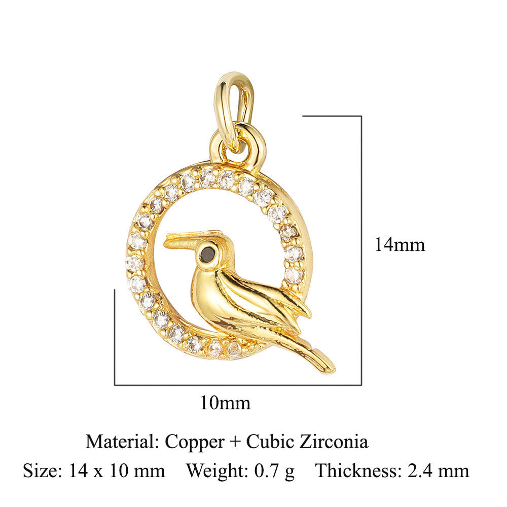 Cat Snake Copper Zircon Ornament Accessories Pendants