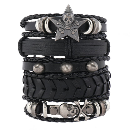 Skull Match Sets Personality Trend Simple Bracelets