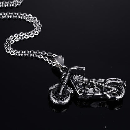 Men's Punk Alloy Casting Motorcycle Trendy Boys Necklaces