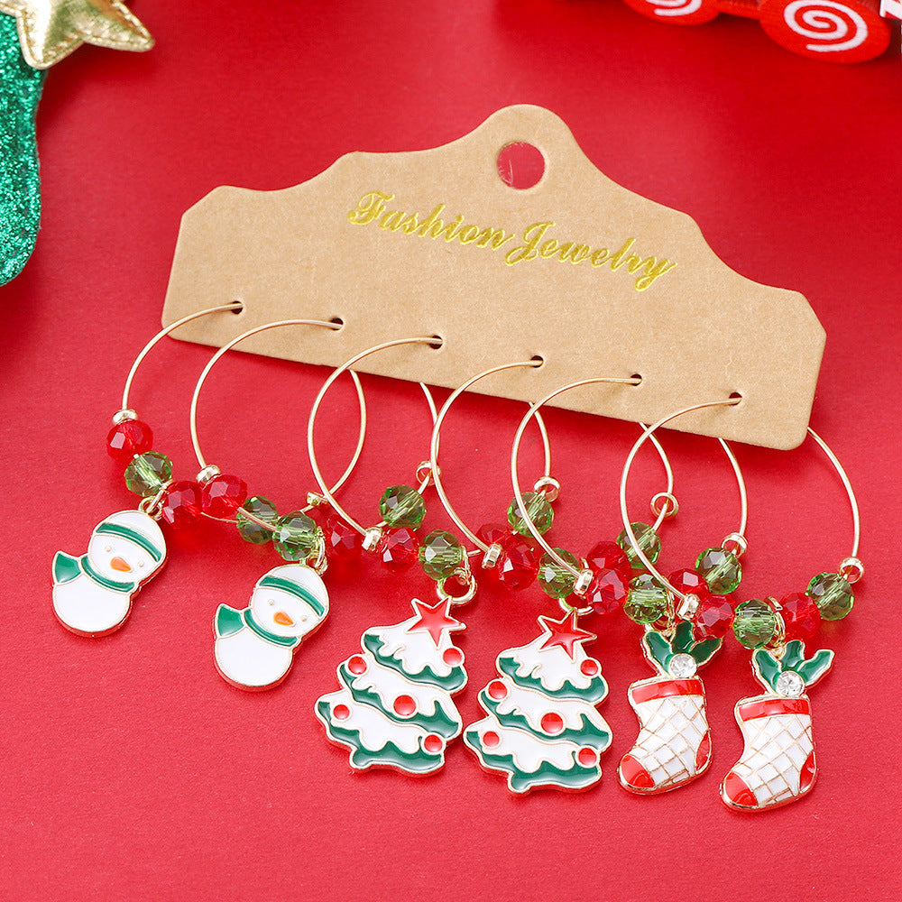 Simple Christmas Holiday Fashion Creative Festival Earrings