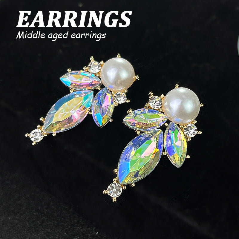 Design Elegant Flower Light Luxury High Earrings