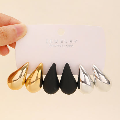 Women's Exaggerated Shaped Suit Personalized Gold Sier Earrings