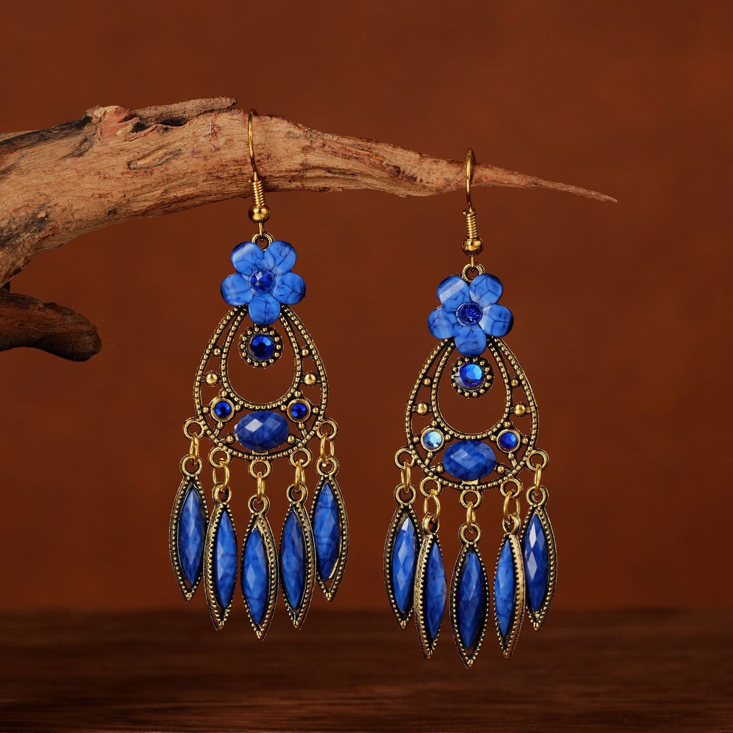 Ethnic Style Long Feather Temperamental Tassels Personality Earrings