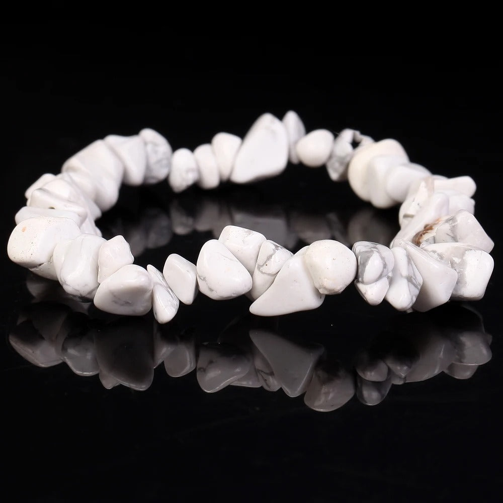 Natural Gravel Amethyst Elastic String Stretchable Bracelets