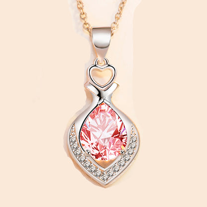 Micro Inlaid Zircon Water Drop Heart-shaped Pendants