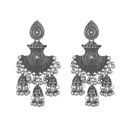 Set Ornament Fashion Bell Retro Ethnic Rings