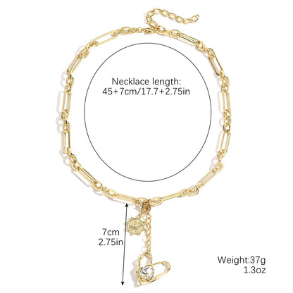 Ornament Eight Awn Star Crystal Love Devil Eye Necklaces