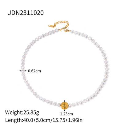 Ding Ornament Stainless Steel Pearl High-grade Clavicle Chain Necklaces