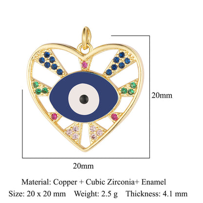 Love Bear Owl Copper Zircon Eyes Pendants