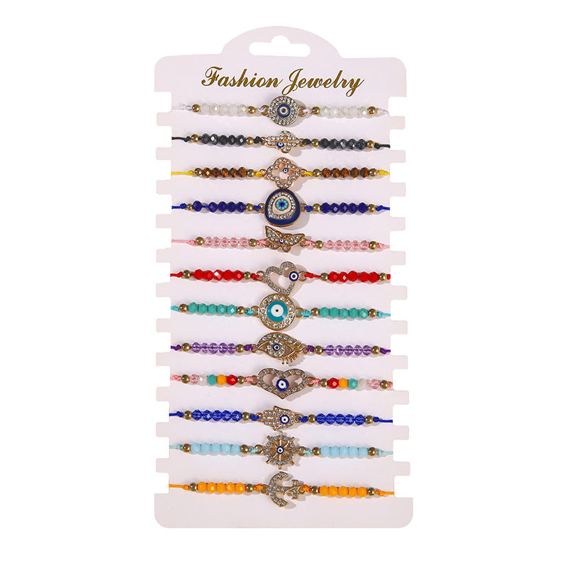 Bead Woven Hand Strap Devil's Eye Bracelets