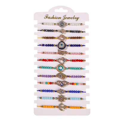 Bead Woven Hand Strap Devil's Eye Bracelets