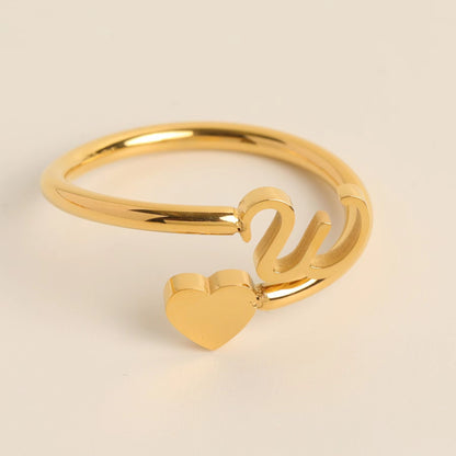 Three-dimensional Love Little Finger Open Adjustable Rings