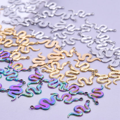 Sier Golden Snake Titanium Colorful Metal Pendants