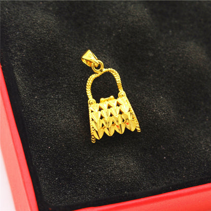 Gold Love Long Water Drop Clavicle Pendants