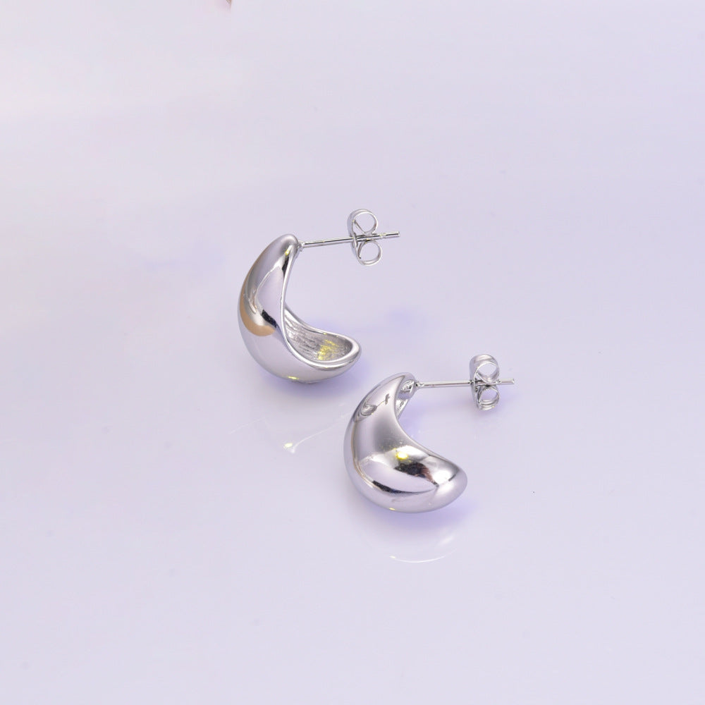 Women's Titanium Steel Ear Retro Simple Fashion Earrings