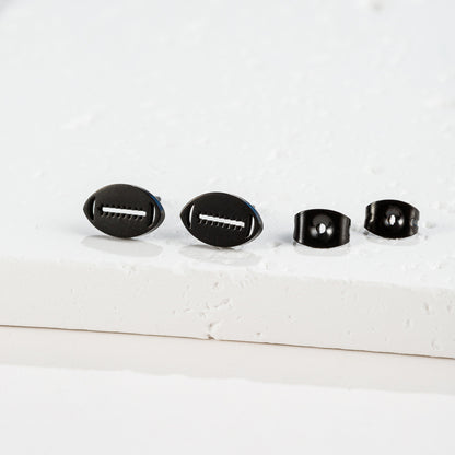 Stainless Steel Football Baseball Rugby Fashion Earrings