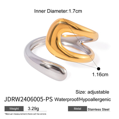 Ding Stainless Steel Flower Advanced Sense Finger Rings