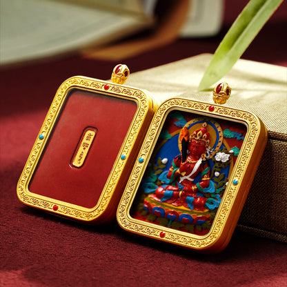 Painted Square Plate Wipe Handmade Brass Pendants