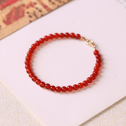 Women's Natural Red Agate Ancient Style Temperament Tiger Bracelets