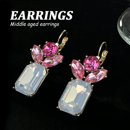 Design Elegant Flower Light Luxury High Earrings