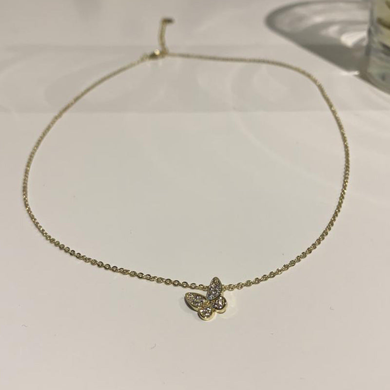 Butterfly Zircon Female Clavicle Chain Korean Necklaces