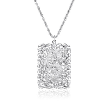 Men's Rope Sier-plated Domineering Chinese Zodiac Live Pendants