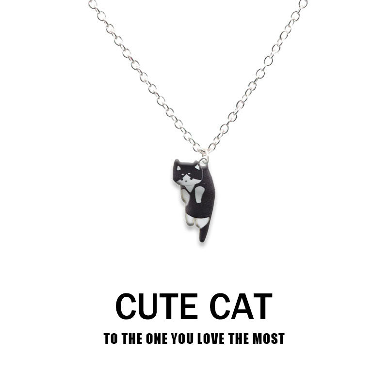 Creative Fashion Hanging Lazy Cartoon Cat Necklaces