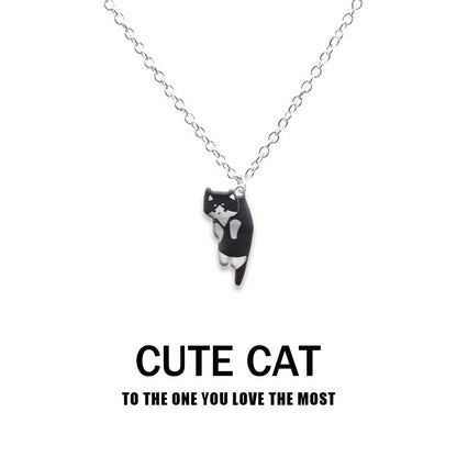 Creative Fashion Hanging Lazy Cartoon Cat Necklaces