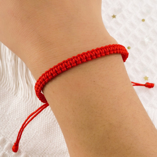 Red Black Rope Creative Weaving Adjustable Pull Wrist Bracelets