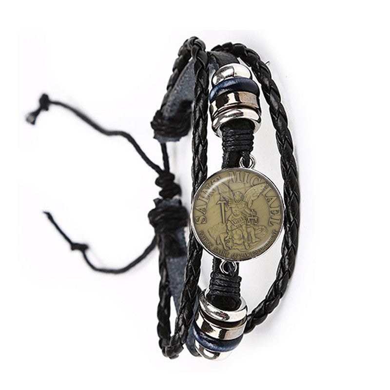 Women's & Men's Time Stone Leather Carrying Strap Hand-woven Bracelets