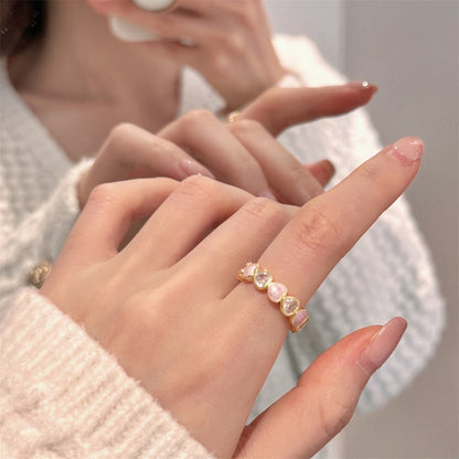 Glazed Butterfly Female Western Style Design High Sense Unique Rings