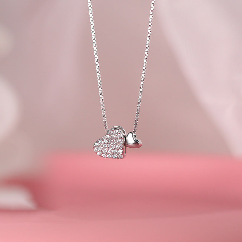 Women's For Korean Style Fresh Sweet Diamond Mounted Necklaces