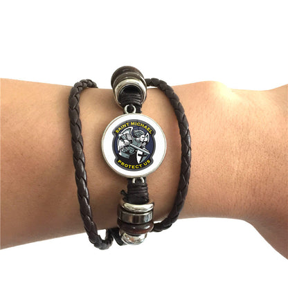 Women's & Men's Time Stone Leather Carrying Strap Hand-woven Bracelets