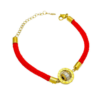 Woven Red Rope Roman Diamond Double Auspicious Fashion Bracelets