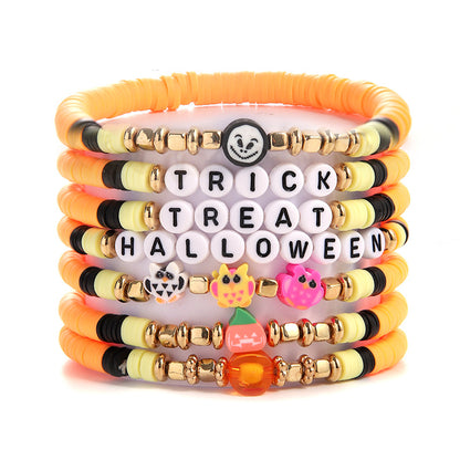 Halloween Suit Funny Pumpkin Ghost Festival Polymer Bracelets