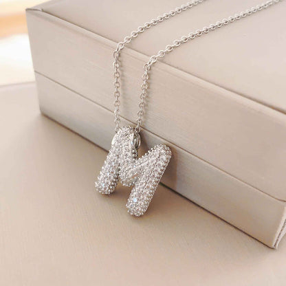 Women's Letter Hip Hop Full Zircon Exquisite Necklaces