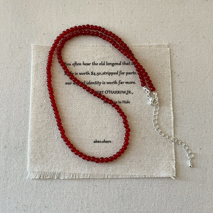 Women's Small Pieces Of Sier Beaded Twin Necklaces