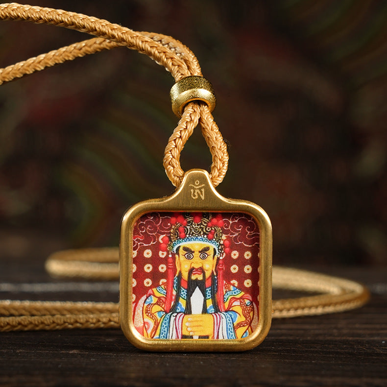 Bodhisattva Dragon Yellow God Of Wealth Necklaces